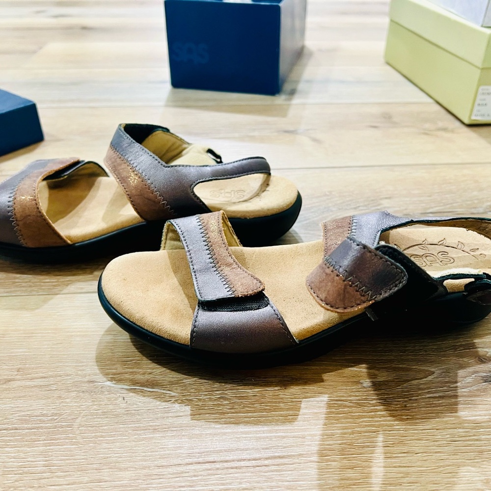 SAS Multi-Tone Leather Sandals